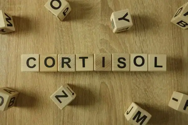 The Hidden Connection: How Stress Shapes Your Fitness and Body Composition 2 Image saying "Cortisol" and how stress Amersham impacts your wellbeing and bodies shape