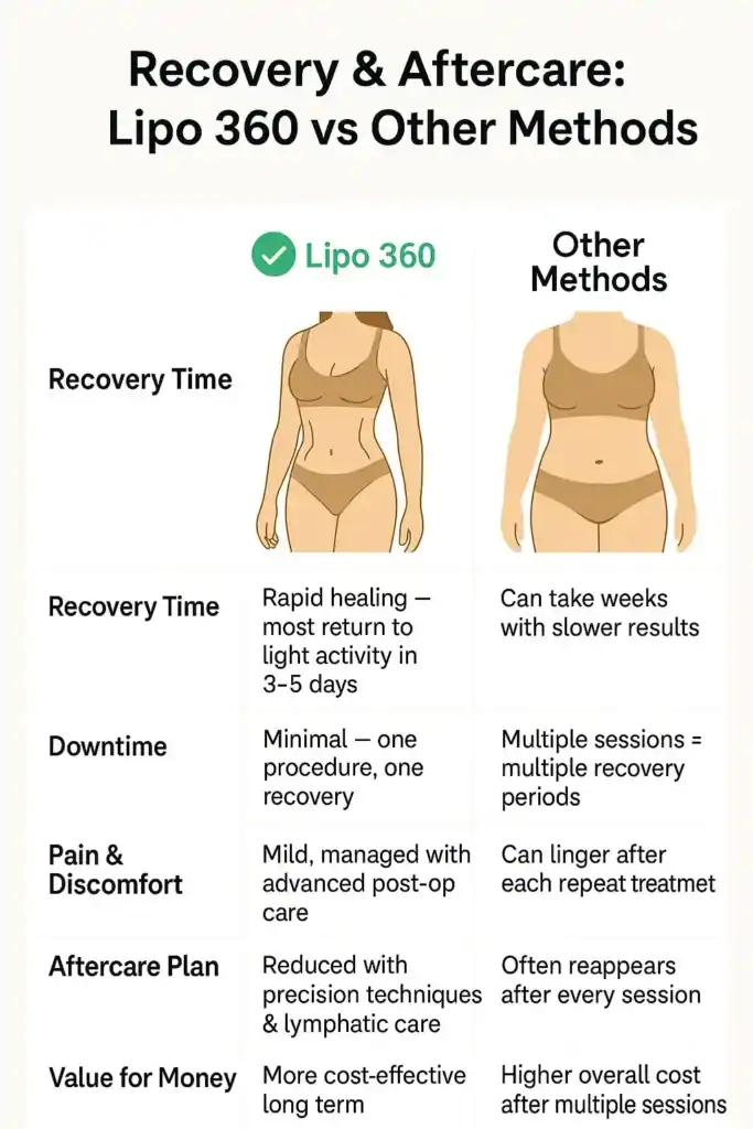 Recovery and Aftercare for Fat-Dissolving Surgery 2 Table to show fat dissolving injection aftercare Amersham