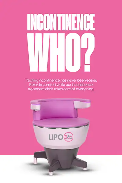 LIPO360 EMS Chair Can Help with Urinary Incontinence 2 Image of a urinary incontinence treatment seat Amersham